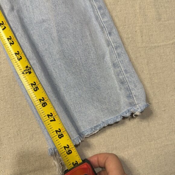 Abercrombie & Fitch Curve Love Ultra High Rise Ankle Straight Jean Sz 28/6 Long - Picture 6 of 7